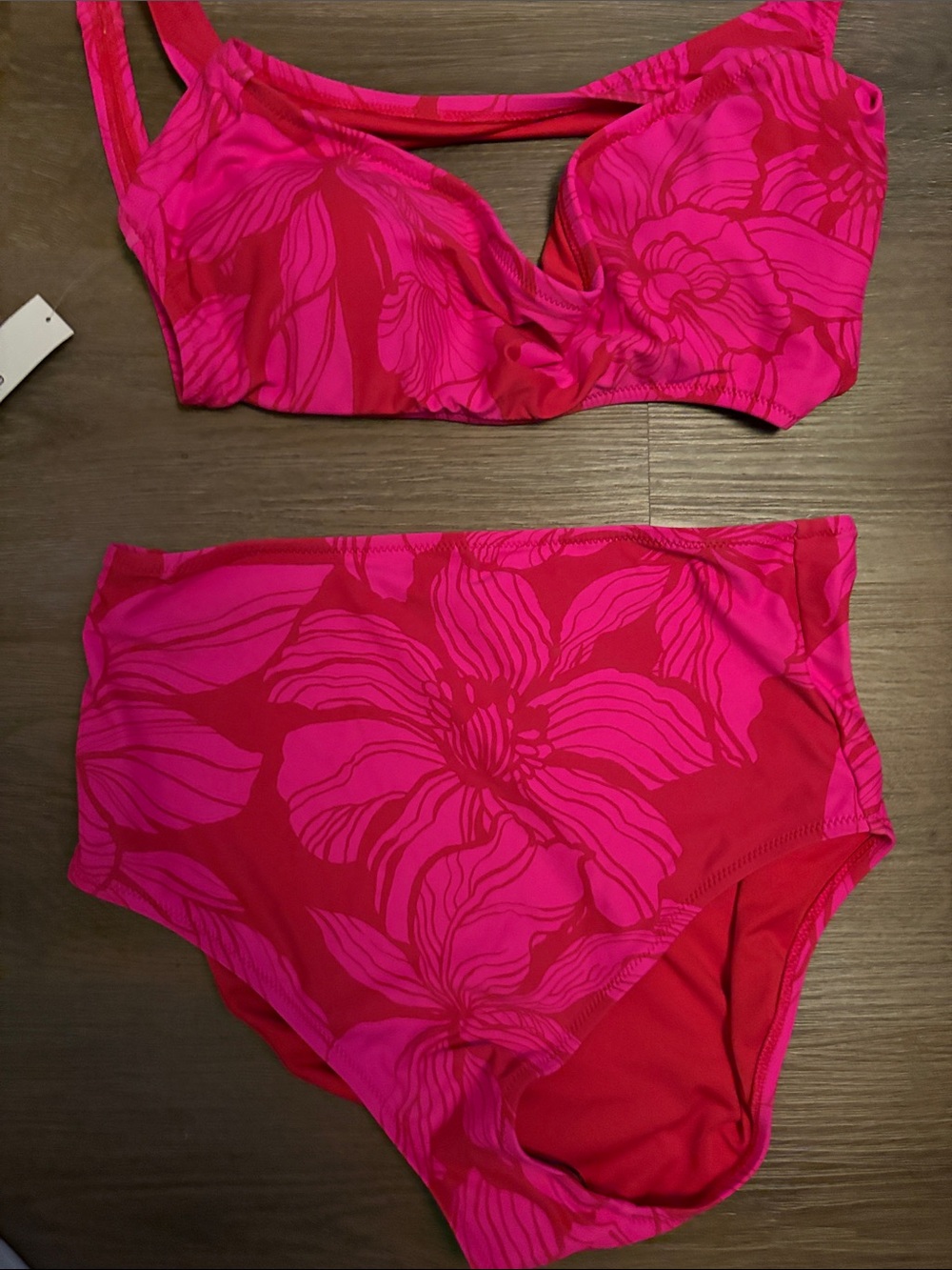 GAP Hot Pink Floral Underwire Bikini Set